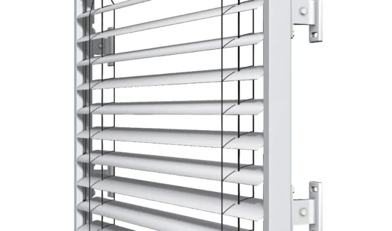 Moderne Lamellenlüftung aus Metall für Gebäudebelüftung